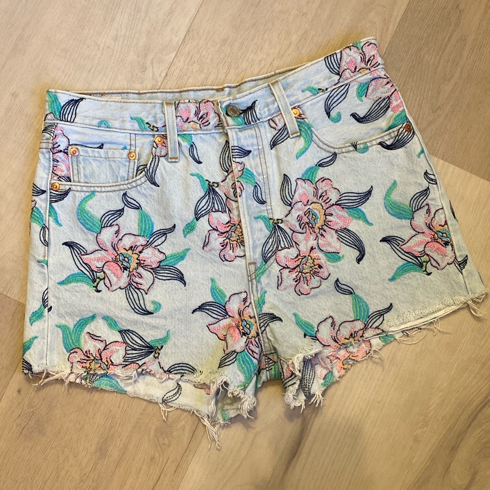 Floral Denim Women Shorts